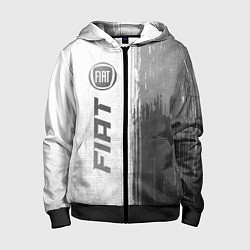 Детская толстовка на молнии Fiat - white gradient по-вертикали