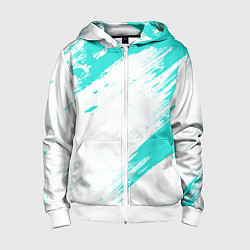 Детская толстовка на молнии Color white light blue