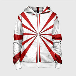 Детская толстовка на молнии Красно-белая мишень