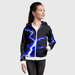 Толстовка на молнии детская The rift, цвет: 3D-белый — фото 2