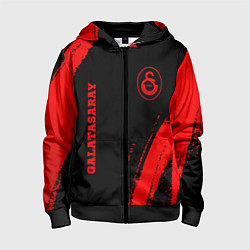 Детская толстовка на молнии Galatasaray - red gradient вертикально