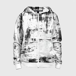 Толстовка на молнии детская Color black and white, цвет: 3D-белый