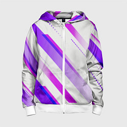 Детская толстовка на молнии Color white pink
