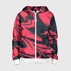 Детская толстовка на молнии Color black red