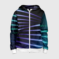Толстовка на молнии детская Color black blue, цвет: 3D-белый