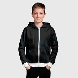 Толстовка на молнии детская Color black blue, цвет: 3D-белый — фото 2