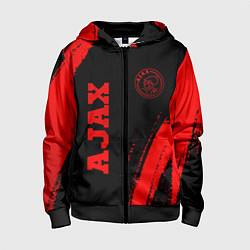 Детская толстовка на молнии Ajax - red gradient вертикально