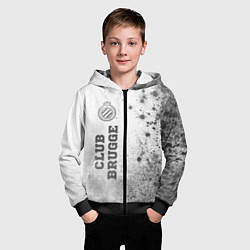 Толстовка на молнии детская Club Brugge - white gradient по-вертикали, цвет: 3D-черный — фото 2