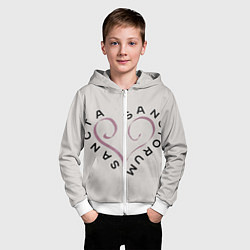 Толстовка на молнии детская Sancta sanctorum, цвет: 3D-белый — фото 2