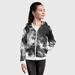 Толстовка на молнии детская Густой дым, цвет: 3D-белый — фото 2