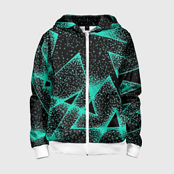 Толстовка на молнии детская The triangle is light blue, цвет: 3D-белый