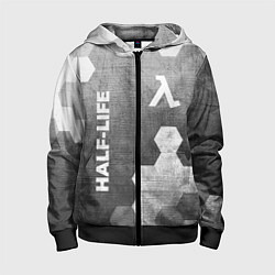 Детская толстовка на молнии Half-Life - grey gradient вертикально