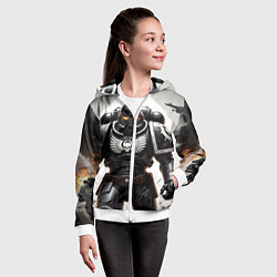 Толстовка на молнии детская Warhammer 40k космодесант, цвет: 3D-белый — фото 2