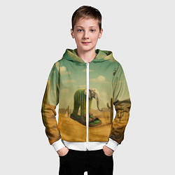 Толстовка на молнии детская Лирили ларила мем, цвет: 3D-белый — фото 2