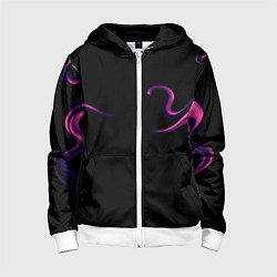 Детская толстовка на молнии Color pink abstraction