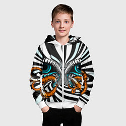Толстовка на молнии детская Глаз и щупальца, цвет: 3D-белый — фото 2