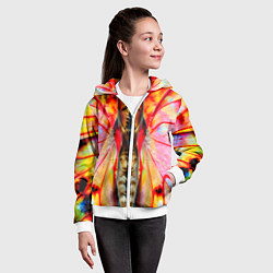 Толстовка на молнии детская Разворот бабочки, цвет: 3D-белый — фото 2