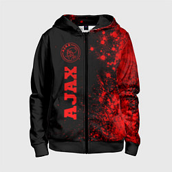 Детская толстовка на молнии Ajax - red gradient по-вертикали