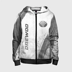 Детская толстовка на молнии Daewoo - white gradient вертикально
