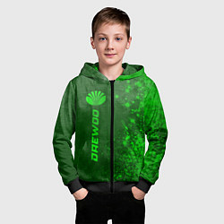 Толстовка на молнии детская Daewoo - green gradient по-вертикали, цвет: 3D-черный — фото 2