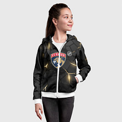 Толстовка на молнии детская Флорида Пантерз - НХЛ хоккей, цвет: 3D-белый — фото 2