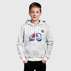 Толстовка на молнии детская Колорадо Эвеланш - белые соты, цвет: 3D-белый — фото 2
