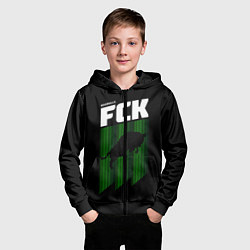 Толстовка на молнии детская FC Krasnodar, цвет: 3D-черный — фото 2