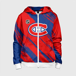 Детская толстовка на молнии Монреаль Канадиенс - брызги