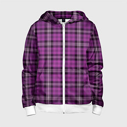 Детская толстовка на молнии Color pink checkerboard