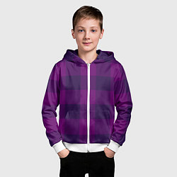 Толстовка на молнии детская Баклажан ультрафиолет, цвет: 3D-белый — фото 2