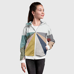 Толстовка на молнии детская Черное солнце красная луна, цвет: 3D-белый — фото 2