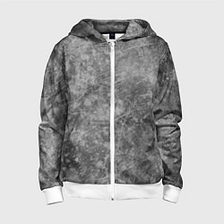 Толстовка на молнии детская Абстракция - grey polished chip, цвет: 3D-белый
