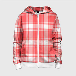 Детская толстовка на молнии Checked red white