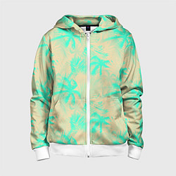Детская толстовка на молнии Palm light blue