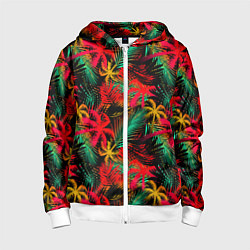 Детская толстовка на молнии Palm yellow red