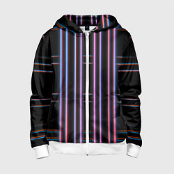 Детская толстовка на молнии Neon red blue black