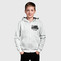 Толстовка на молнии детская Sports bikes, цвет: 3D-белый — фото 2