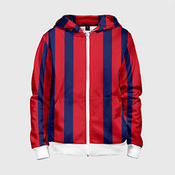 Детская толстовка на молнии Color black red stripes