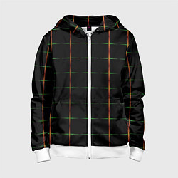 Детская толстовка на молнии Color black orange green crosses