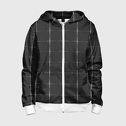 Детская толстовка на молнии Color grey white lines