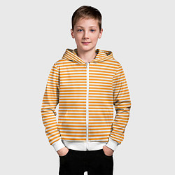 Толстовка на молнии детская Тельняшка спасателя МЧС, цвет: 3D-белый — фото 2