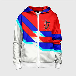 Толстовка на молнии детская Doom geometry cyber sport, цвет: 3D-белый