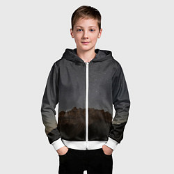 Толстовка на молнии детская Массив Метеген под звездами, цвет: 3D-белый — фото 2
