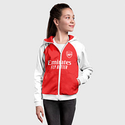 Толстовка на молнии детская Арсенал Лондон домашняя форма 2025 2026, цвет: 3D-белый — фото 2