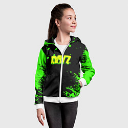 Толстовка на молнии детская Dayz кислотное краски логотип, цвет: 3D-белый — фото 2