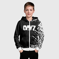 Толстовка на молнии детская Dayz брызги красок, цвет: 3D-белый — фото 2
