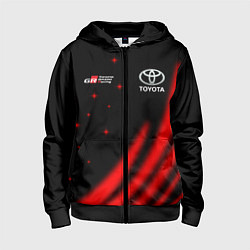 Толстовка на молнии детская Toyota GR Gazoo Racing, цвет: 3D-черный
