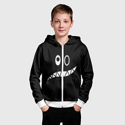 Толстовка на молнии детская Двойная эмоция, цвет: 3D-белый — фото 2