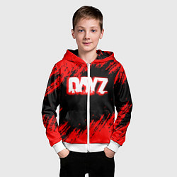 Толстовка на молнии детская Дейз штрихи красок, цвет: 3D-белый — фото 2