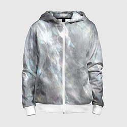 Детская толстовка на молнии Абстракция - white smoke on gray background